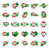 Burundi flag, vector illustration