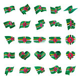 Dominica flag, vector illustration