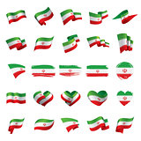 Iran flag, vector illustration