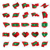 Maldives flag, vector illustration