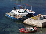 boat moored in the mediterranean sea