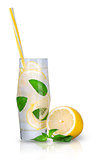 Lemonade with mint and ice