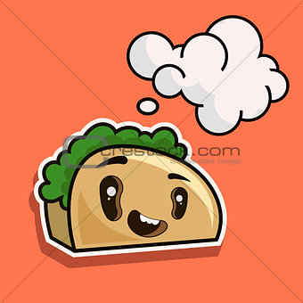 Cute toast bread cartoon character isolated on white background vector illustration. Funny positive and friendly bakery pastry emoticon face icon.