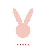 Hare or rabbit head it is icon .