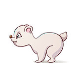 Cute, funny polar bear illustration