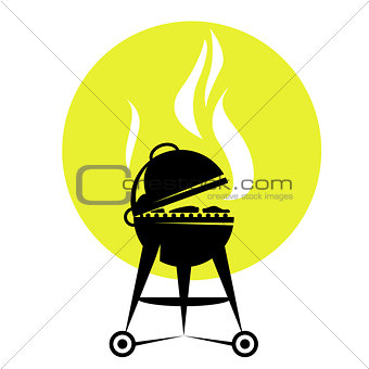 Smoking barbecue grill roaster - bbq party poster