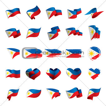 Philippines flag, vector illustration