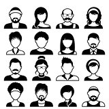 Avatar icons male and female faces