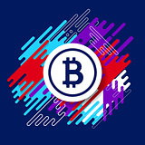 Vector crypto currency bitcoin design