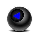 Realistic black Eight Ball of predictions