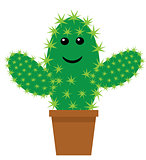 Vector Cartoon Cactus 