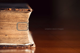 Very Old Bible Close Up With Copyspace