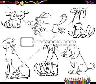 comic dog characters coloring book