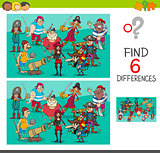 differences game with pirate characters