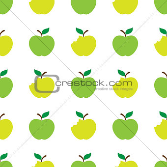 Apple green white seamless pattern background