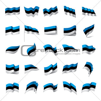 Estonia flag, vector illustration