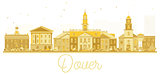 Dover USA City skyline golden silhouette.