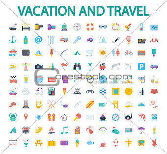 Vacation and travel icons
