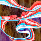 Abstract watercolor wavy background