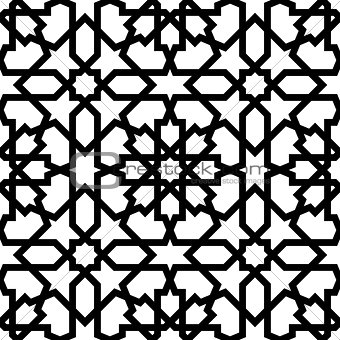 Seamless arabic geometric ornament