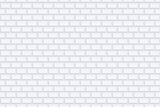 Brick wall seamless geometric texture. White design - vector background