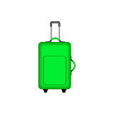 Travel suitcase in green design