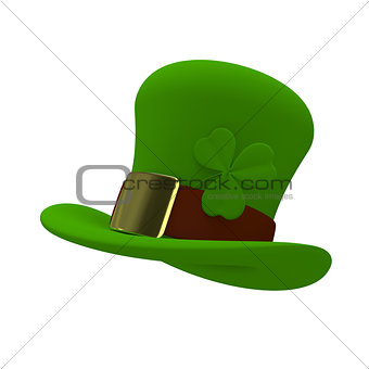 3D Illustration a Green St. Patrick's Day Hat