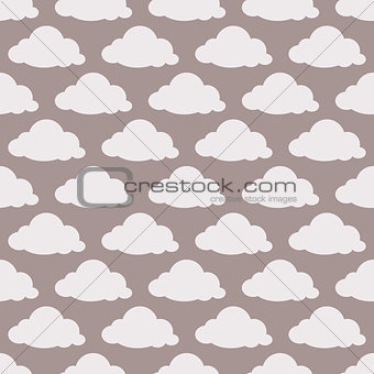 Beige seamless background with clouds