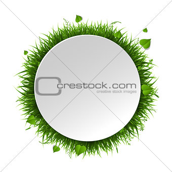 Poster With Grass Border Isolated