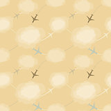 Seamless pattern with planes in the sky