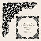 Vector ornamental corner frame