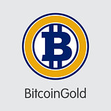 BitcoinGold - Cryptocurrency Logo.
