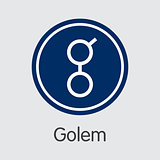 Golem - Cryptocurrency Logo.