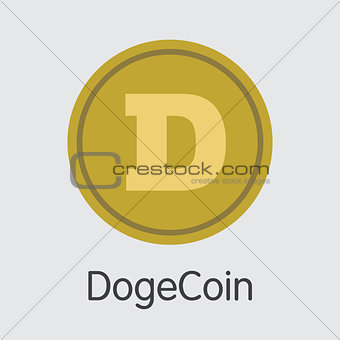 DogeCoin - Cryptocurrency Logo.