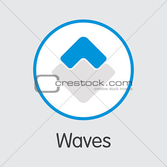 Waves - Cryptocurrency Logo.