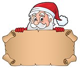 Lurking Santa Claus holding parchment 1