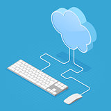 Cloud Computing Technology Isometric