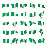 Nigeria flag, vector illustration