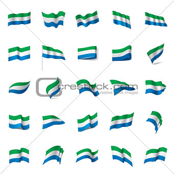 Sierra Leone flag, vector illustration