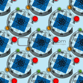 Geometric seamless pattern, abstract tiling background, vector repeat endless wallpaper illustration.