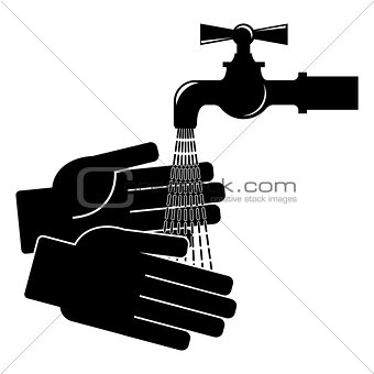 Wash your hands. Icon on white background