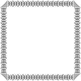 Black frame with swirl interlaced lines
