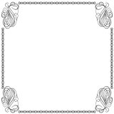 Frame with swirl interlaced lines