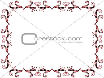 Ornate greeting card with floral elements