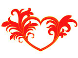 Valentine pattern with heart