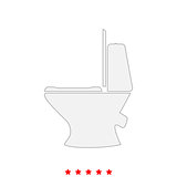 Toilet bowl it is icon .