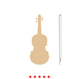 Violin it is icon .