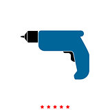 Hand drill it is icon .