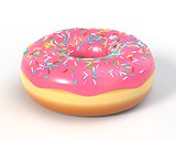 Delicious donut with icing and sprinkles