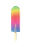 Rainbow popsicle icecream on a stick
